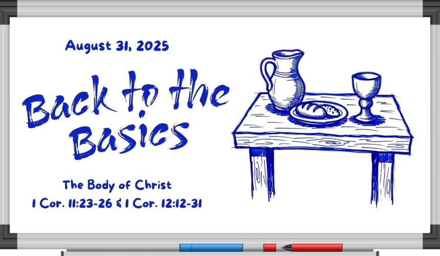 aug31 August. 31, 2025 | The Body of Christ. | 1 Cor. 11:23-26 & 1 Cor. 12:12-31